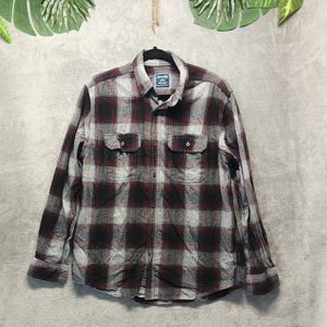 Faded Glory Men Flannel Shirt Winter Button-Down Pocket Casual Plaid M(38-40)